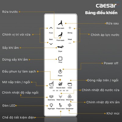 Nắp bồn cầu điện tử Caesar TAF512H