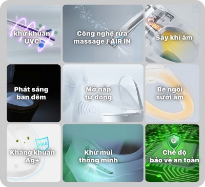 Nắp bồn cầu điện tử Caesar TAF512H