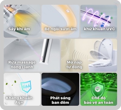 Nắp bồn cầu điện tử Caesar TAF610H