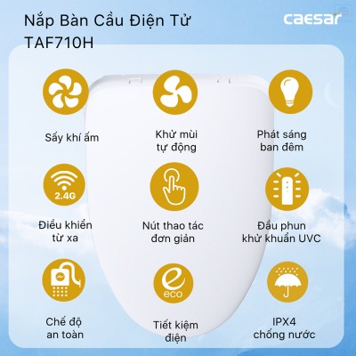 Nắp bồn cầu điện tử Caesar TAF710H