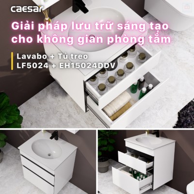 Bộ tủ chậu Caesar LF5024 + EH15024DDV