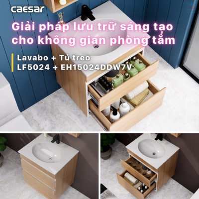 Bộ tủ chậu Caesar LF5024 + EH15024DDW7V