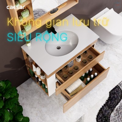 Bộ tủ chậu Caesar LF5026 + EH15026DDLW7V