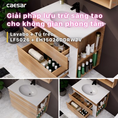 Bộ tủ chậu Caesar LF5026 + EH15026DDRW7V
