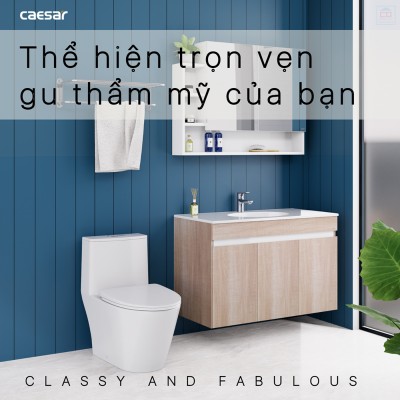 Bộ tủ chậu Caesar LF5028 + EH15028AW7V