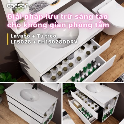 Bộ tủ chậu Caesar LF5028 + EH15028DDRV