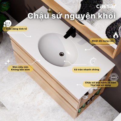 Bộ tủ chậu Caesar LF5028 + EH15028DDRW7V