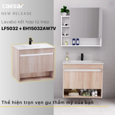 Bộ tủ chậu Caesar LF5032 + EH15032AW7V