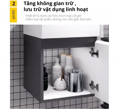 Bộ tủ chậu Caesar LF5257 + EH05257ATGV