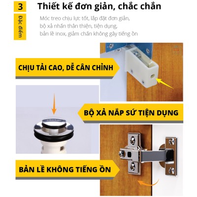 Bộ tủ chậu Caesar LF5261 + EH05261ADV