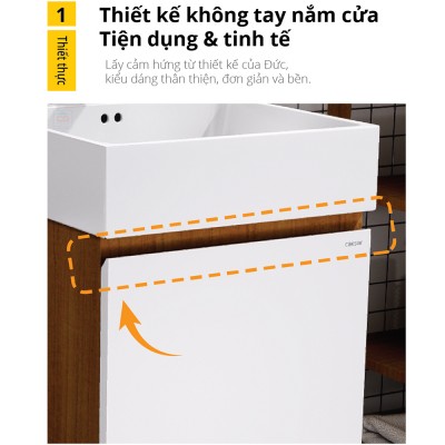 Bộ tủ chậu Caesar LF5261 + EH05261ADV