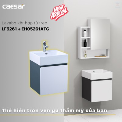 Bộ tủ chậu Caesar LF5261 + EH05261ATGV