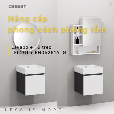 Bộ tủ chậu Caesar LF5261 + EH05261ATGV