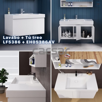 Bộ tủ chậu Caesar LF5386 + EH05386AV