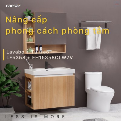 Bộ tủ chậu Caesar LF5358 + EH15358CLW7V