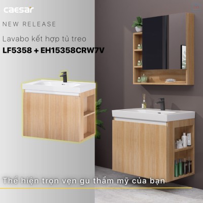 Bộ tủ chậu Caesar LF5358 + EH15358CRW7V