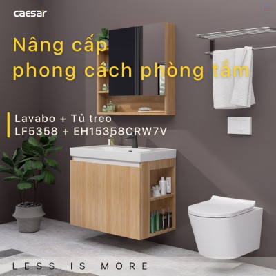 Bộ tủ chậu Caesar LF5358 + EH15358CRW7V