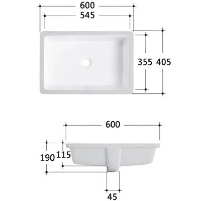 Chậu lavabo âm bàn Bancoot L204