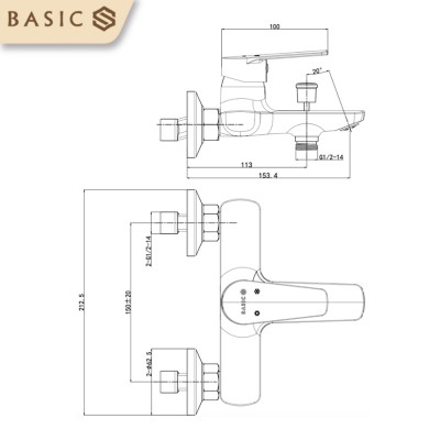 Sen tắm nóng lạnh Basic BW-608S