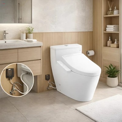 Bồn cầu 1 khối nắp điện tử TOTO MS625DW24
