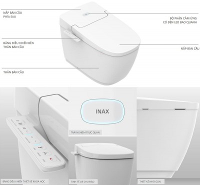 Bồn cầu điện tử Inax AC-816VN (Saras Light E)