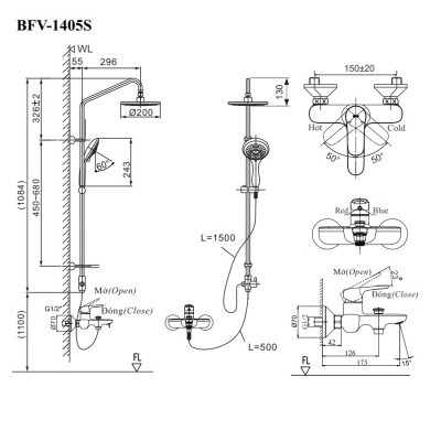 Sen cây Inax BFV-1405S – Nâng tầm trải nghiệm phòng tắm với thiết kế sang trọng