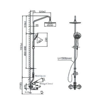 Sen cây Inax BFV-1405S-2 – Nâng tầm trải nghiệm phòng tắm với thiết kế sang trọng