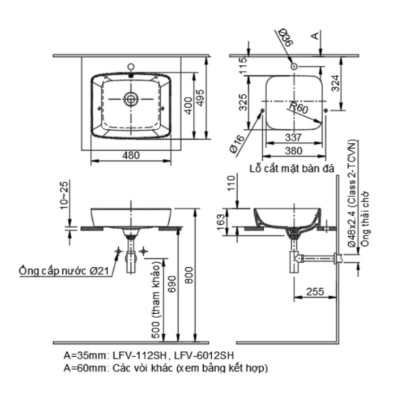 Chậu rửa đặt bàn INAX AL-369V – Điểm nhấn sang trọng cho không gian phòng tắm hiện đại