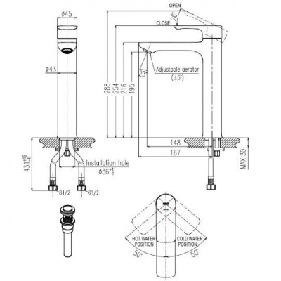 Vòi chậu nóng lạnh INAX LFV-612SH-2 – Nâng tầm không gian phòng tắm với thiết kế sang trọng và độ bền vượt trội