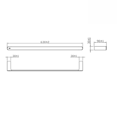 Thanh treo khăn đơn INAX KFS-945V – Điểm nhấn tinh tế cho phòng tắm hiện đại