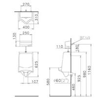 Tiểu nam treo tường Caesar U0240