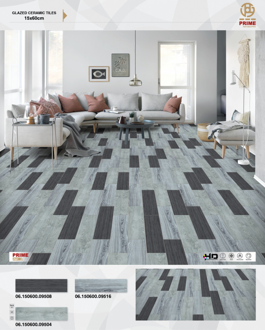Gạch lát nền vân gỗ Prime 06.150600.09504