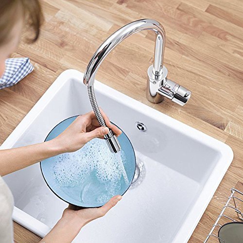 Phối cảnh v&ograve;i rửa b&aacute;t n&oacute;ng lạnh gắn chậu Grohe 32661001