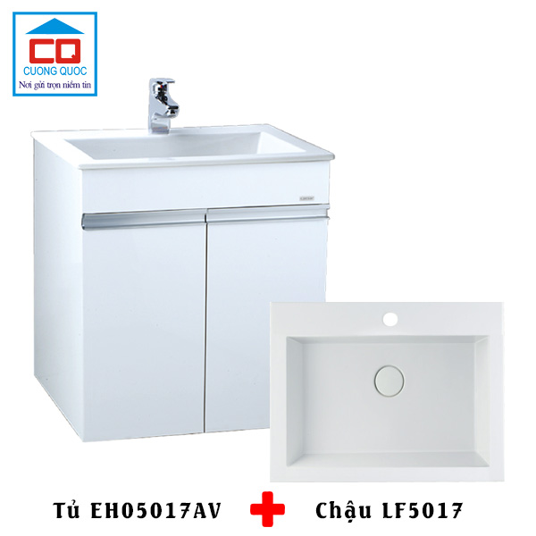 Chậu Lavabo và tủ chậu Caesar LF5017+EH05017AV