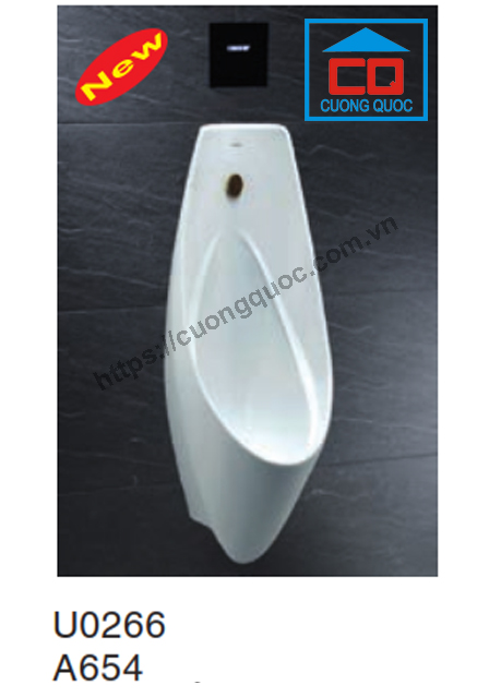 Bộ tiểu nam Caesar U0266 + Van cảm ứng A654