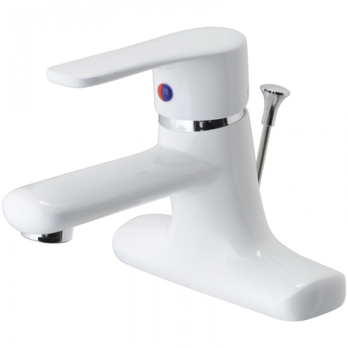 Vòi sơn trắng bộ xả ty nhựa Caesar B432CPW