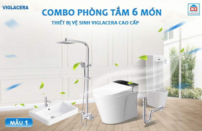 Bộ thiết bị vệ sinh Viglacera cho công trình 1