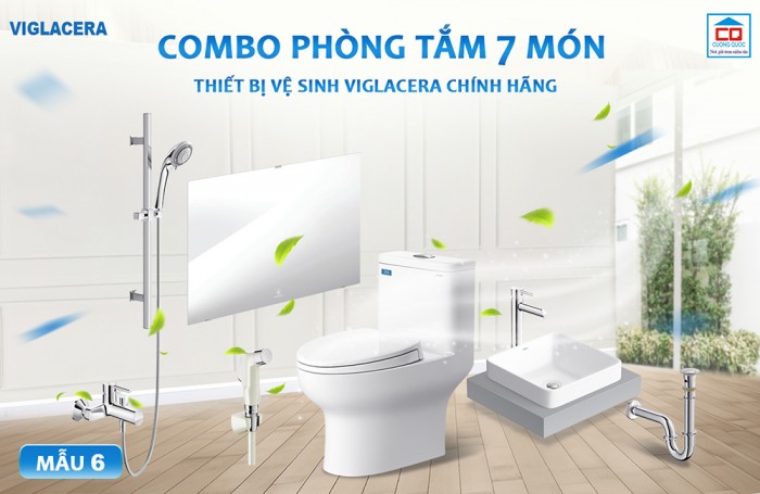 Bộ thiết bị vệ sinh Viglacera cho công trình - Mẫu 6