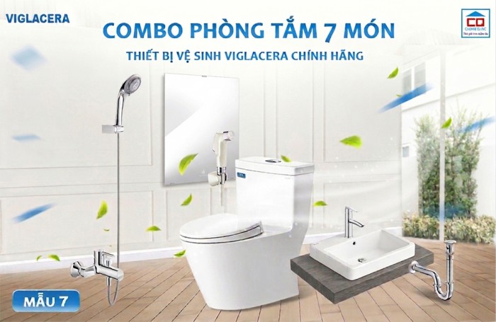 Bộ thiết bị vệ sinh Viglacera cho công trình - Mẫu 7