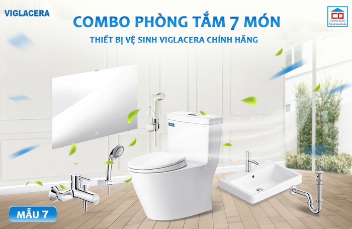 Bộ thiết bị vệ sinh Viglacera cho công trình - Mẫu 7