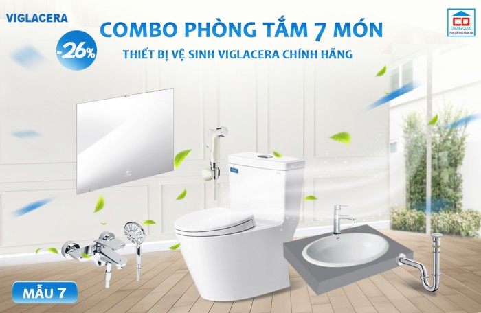 Bộ thiết bị vệ sinh Viglacera cho công trình - Mẫu 7