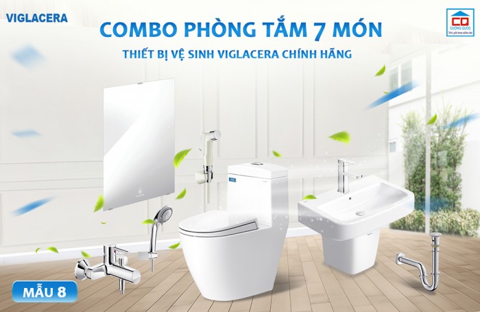 Mẫu thiết bị vệ sinh Viglacera cho công trình - Bộ 8