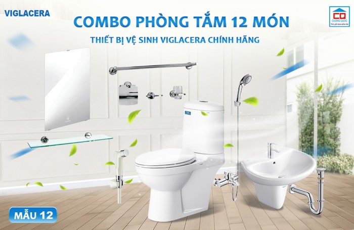 Bộ thiết bị vệ sinh kinh tế cho công trình - Mẫu 12