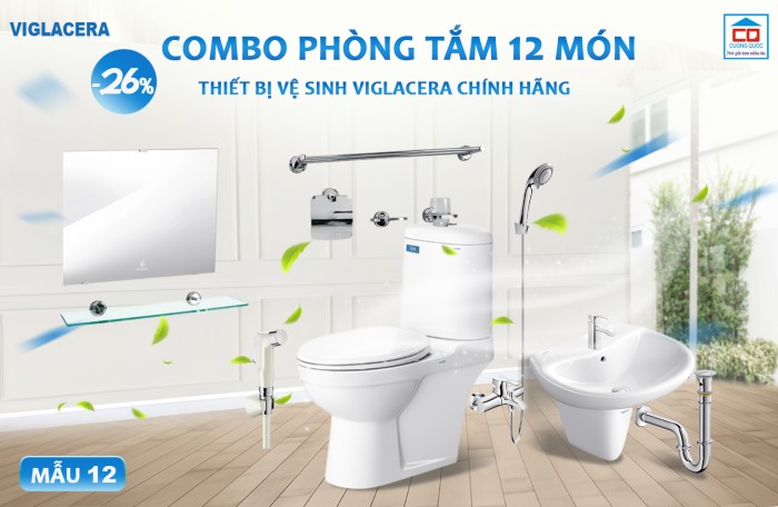 Bộ thiết bị vệ sinh kinh tế cho công trình - Mẫu 12