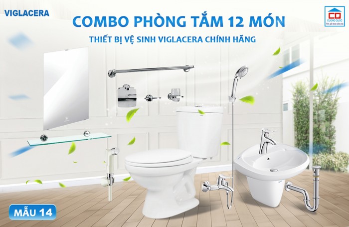 Mẫu thiết bị vệ sinh kinh tế Viglacera - Bộ 14