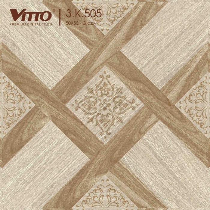 Gạch lát nền vân gỗ 50x50 Vitto 3K505