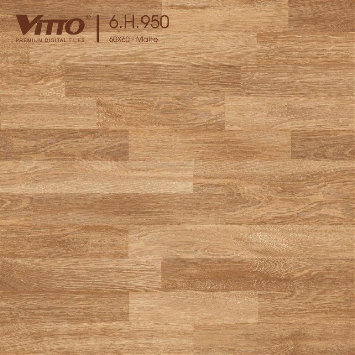 Gạch lát nền vân gỗ 600x600 Vitto 0950