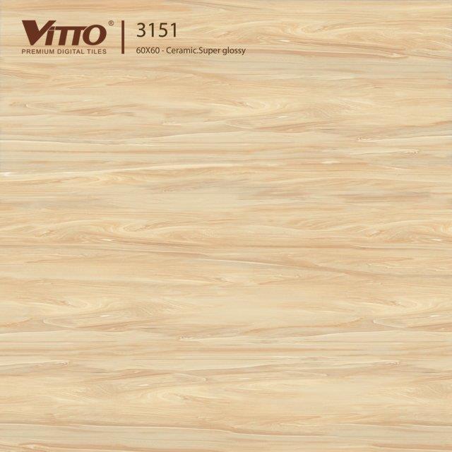 Gạch ceramic vân gỗ 600x600 Vitto 3151