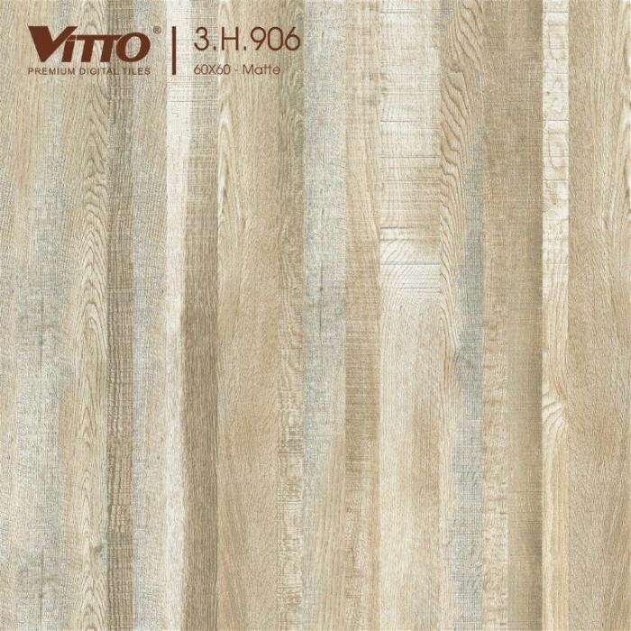 Gạch lát nền vân gỗ 60x60 Vitto 3H906