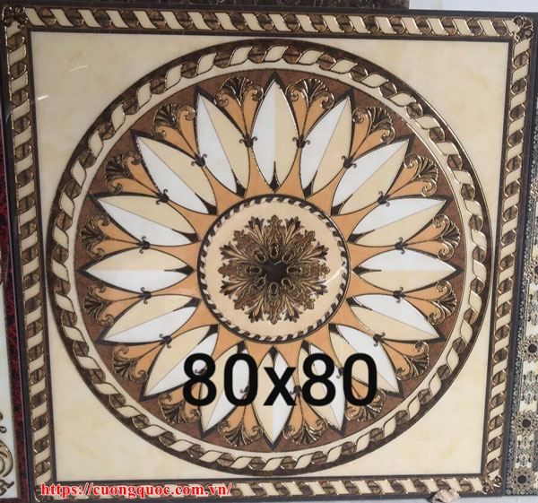 Gạch thảm truyền thống khắc kim 80x80 CQ88083